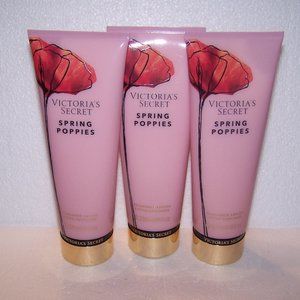 Victoria's Secret Spring Poppies Fragrance Lotion X3